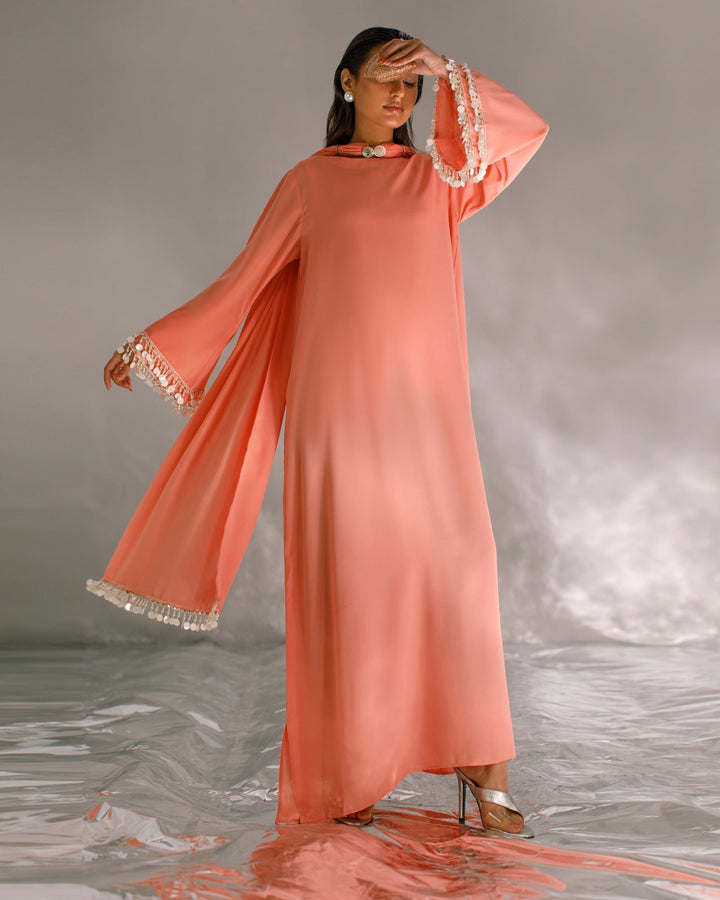 Serendipity by Ombrella Women RTW Solids Georgette 2 Piece Suit Pink Aurora - Casual Collection
