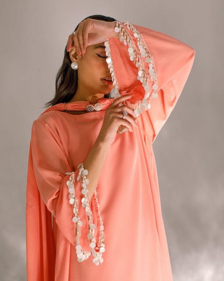 Serendipity by Ombrella Women RTW Solids Georgette 2 Piece Suit Pink Aurora - Casual Collection