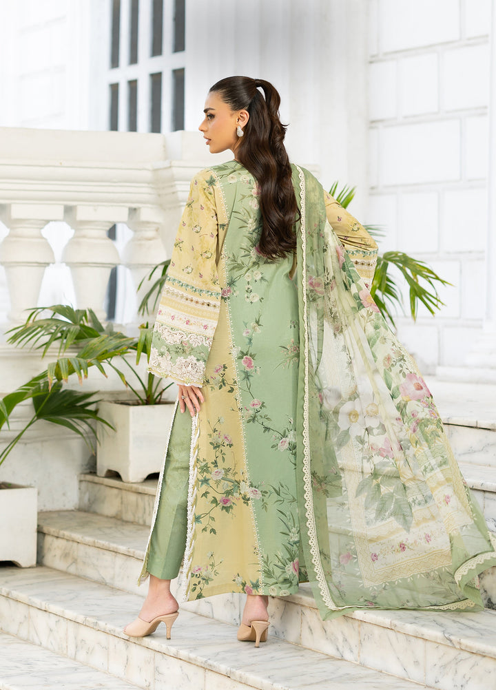 Signature by Elaf Unstitched Embroidered Lawn 3 Piece Suit EL26USLE Elara ESG-1A - Eid Collection