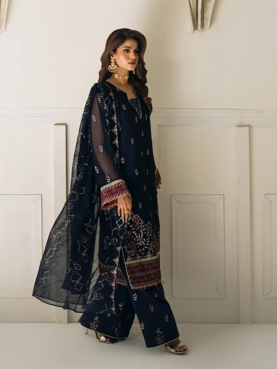 Salitex Unstitched Embroidered Chiffon 3 Piece Suit SUNS8CH510 Festive Collection