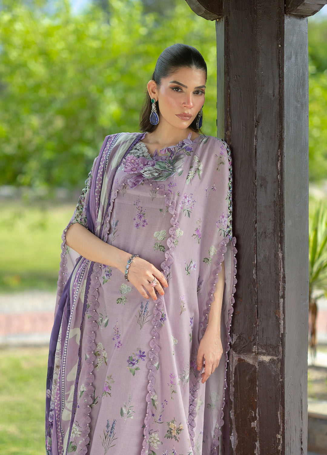 Bridgerton by Elaf Unstitched Printed Lawn 3 Piece Suit EL26ULB EPB-6A - Summer Collection
