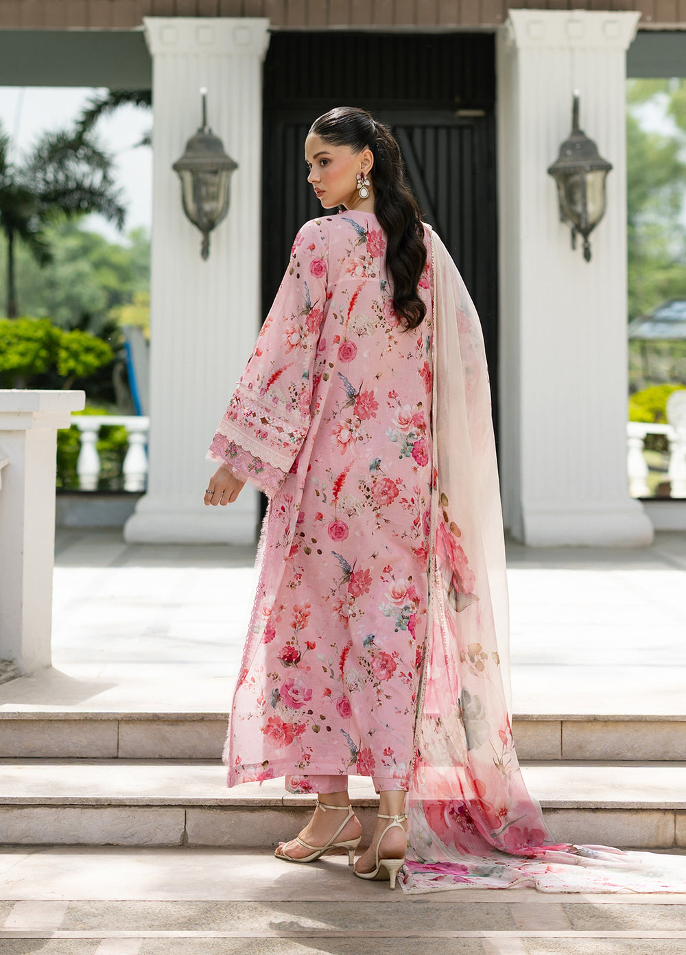 Signature by Elaf Unstitched Embroidered Lawn 3 Piece Suit EL26USLE Mira ESG-4B - Eid Collection