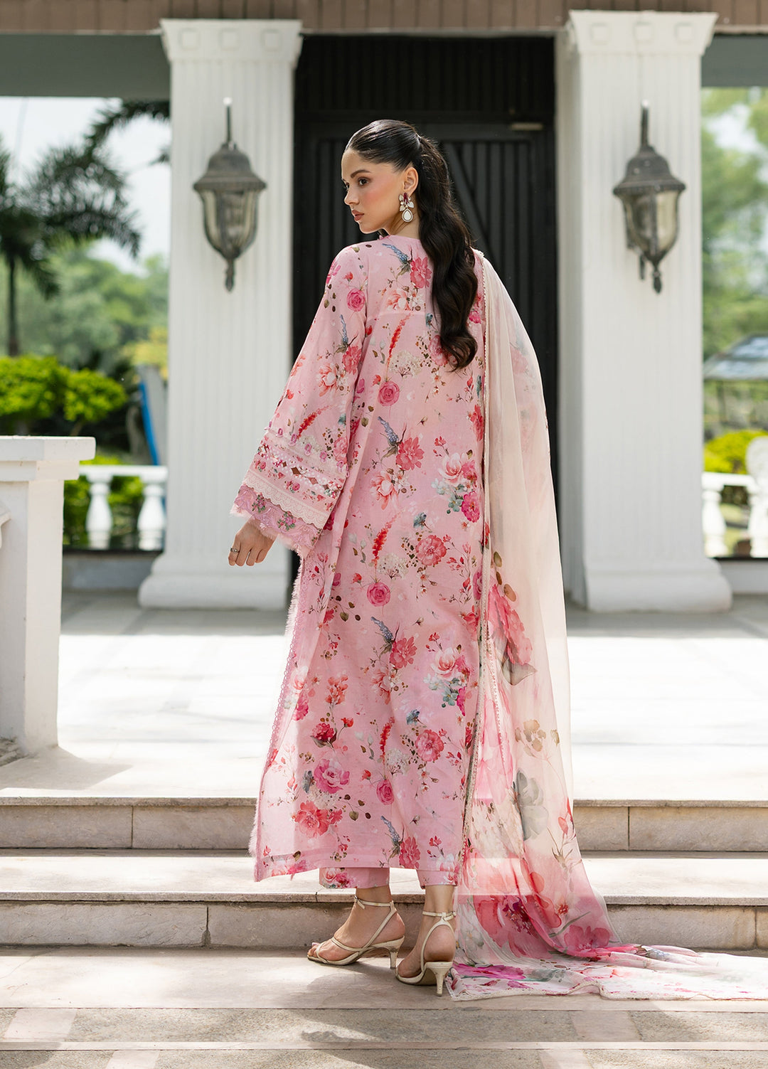 Signature by Elaf Unstitched Embroidered Lawn 3 Piece Suit EL26USLE Mira ESG-4B - Eid Collection