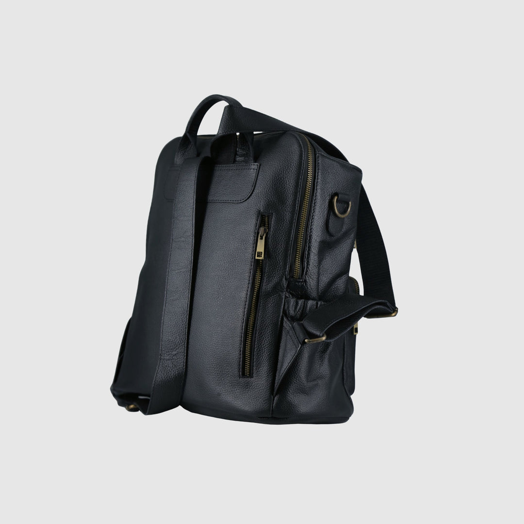 Lafanzo Unisex Leather Lunara Ladies Backpack Black - Accessories Collection