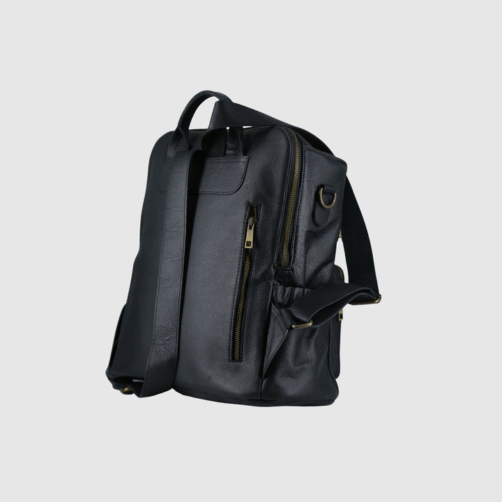 Lafanzo Unisex Leather Lunara Ladies Backpack Black - Accessories Collection