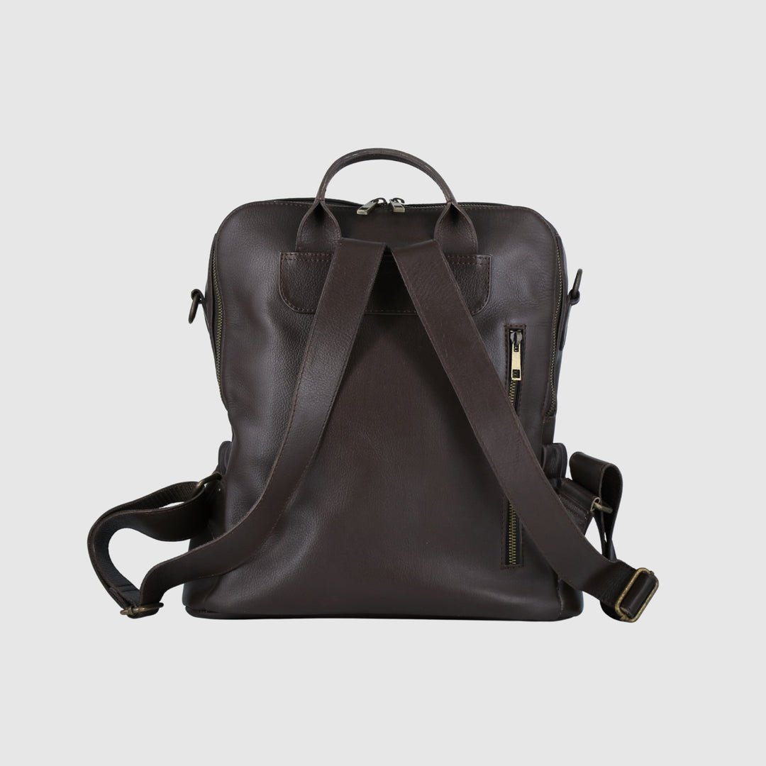 Lafanzo Unisex Leather Lunara Ladies Backpack Brown - Accessories Collection