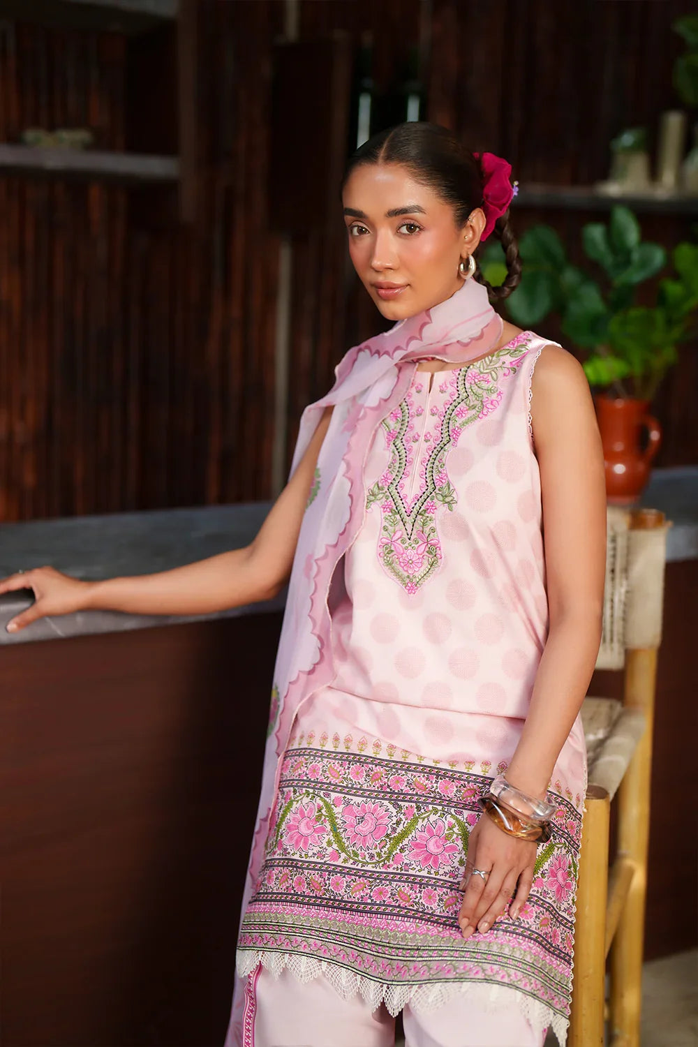 Laanem by Saira Rizwan Unstitched Embroidered Lawn 3 Piece Suit SR26ULL AZURA-B - Summer Collection