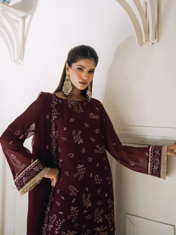 Salitex Unstitched Embroidered Chiffon 3 Piece Suit SUNS8CH508 Festive Collection