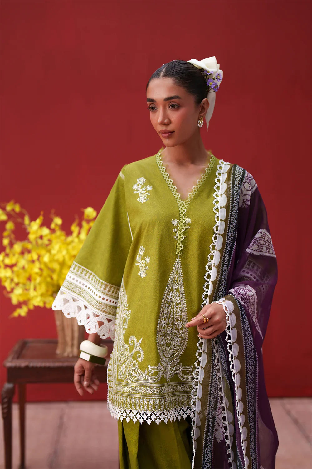Laanem by Saira Rizwan Unstitched Embroidered Lawn 3 Piece Suit SR26ULL NERAYA-A - Summer Collection