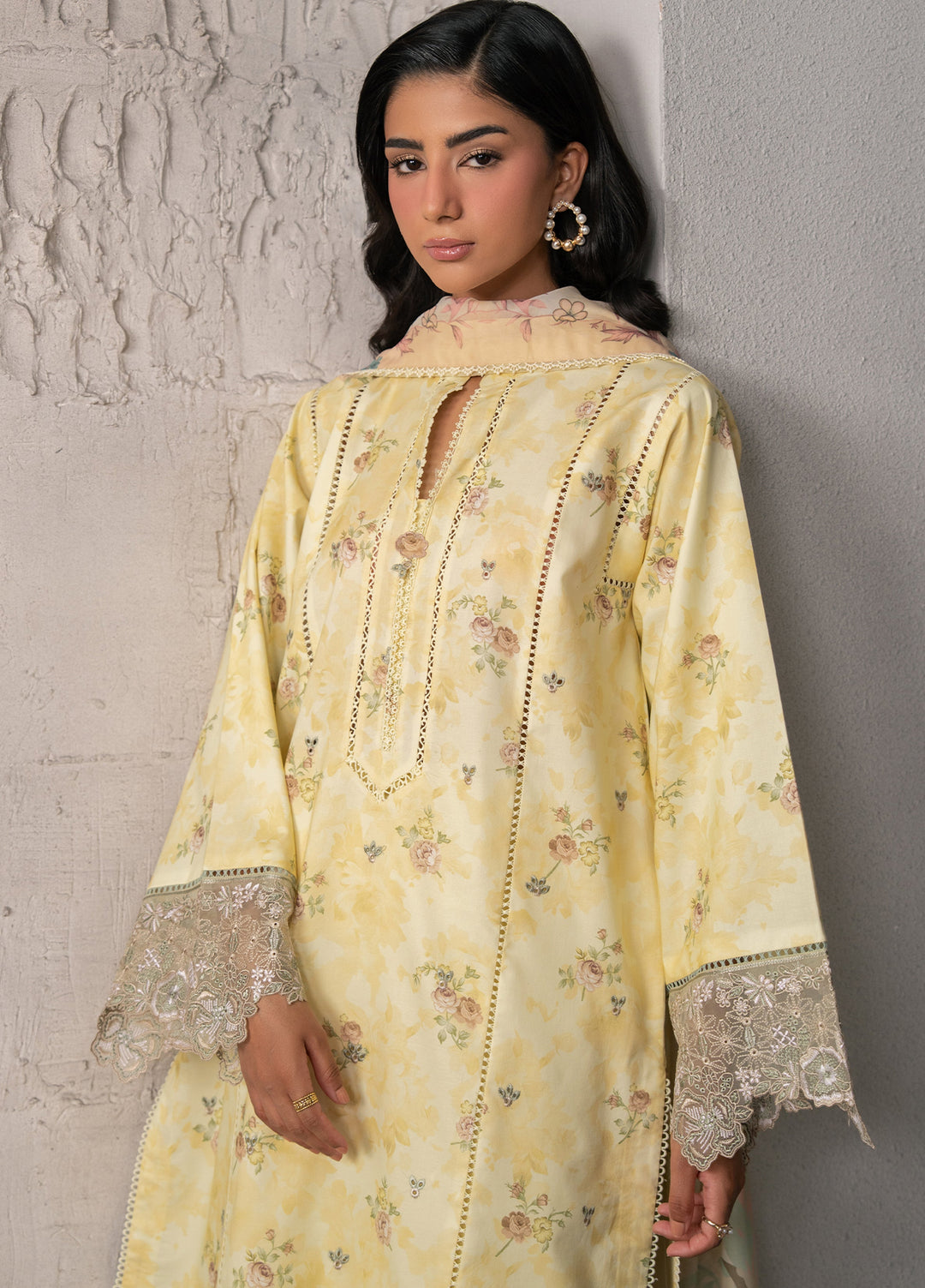 Selure by Seran Women Unstitched Embroidered Lawn 3 Piece Suit SN26ULS Cielle D-03 - Casual Collection