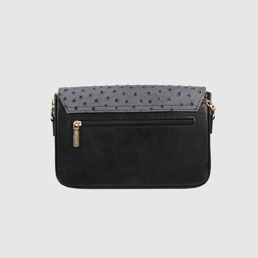 Lafanzo Unisex Leather Ostrina Clutch Bag Slate Grey - Accessories Collection