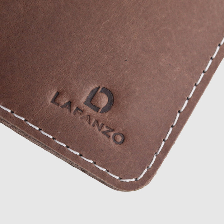 Lafanzo Unisex Leather LO Mini Fold Wallet Classic Brown - Accessories Collection
