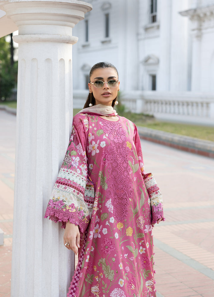 Signature by Elaf Unstitched Embroidered Lawn 3 Piece Suit EL26USLE Delilah ESG-5B - Eid Collection