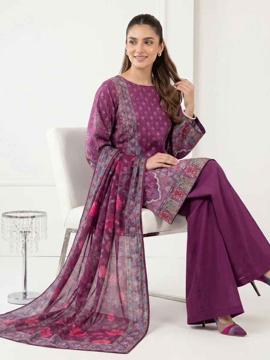 Salitex Unstitched Printed Lawn 3 Piece Suit SSW6U3P428 Summer Collection