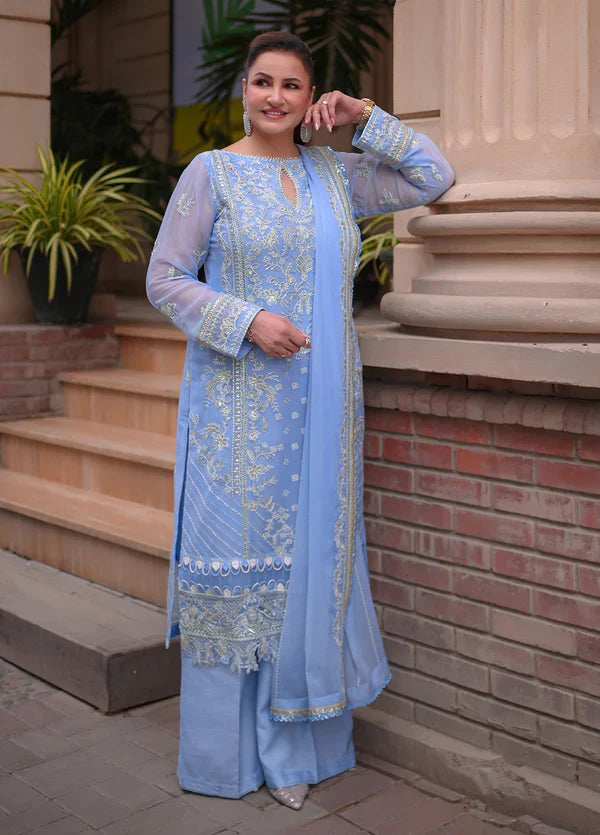 Sahane Embroidered Chiffon Suits Unstitched 3 Piece CT 25001 First Rain - Formals Collection