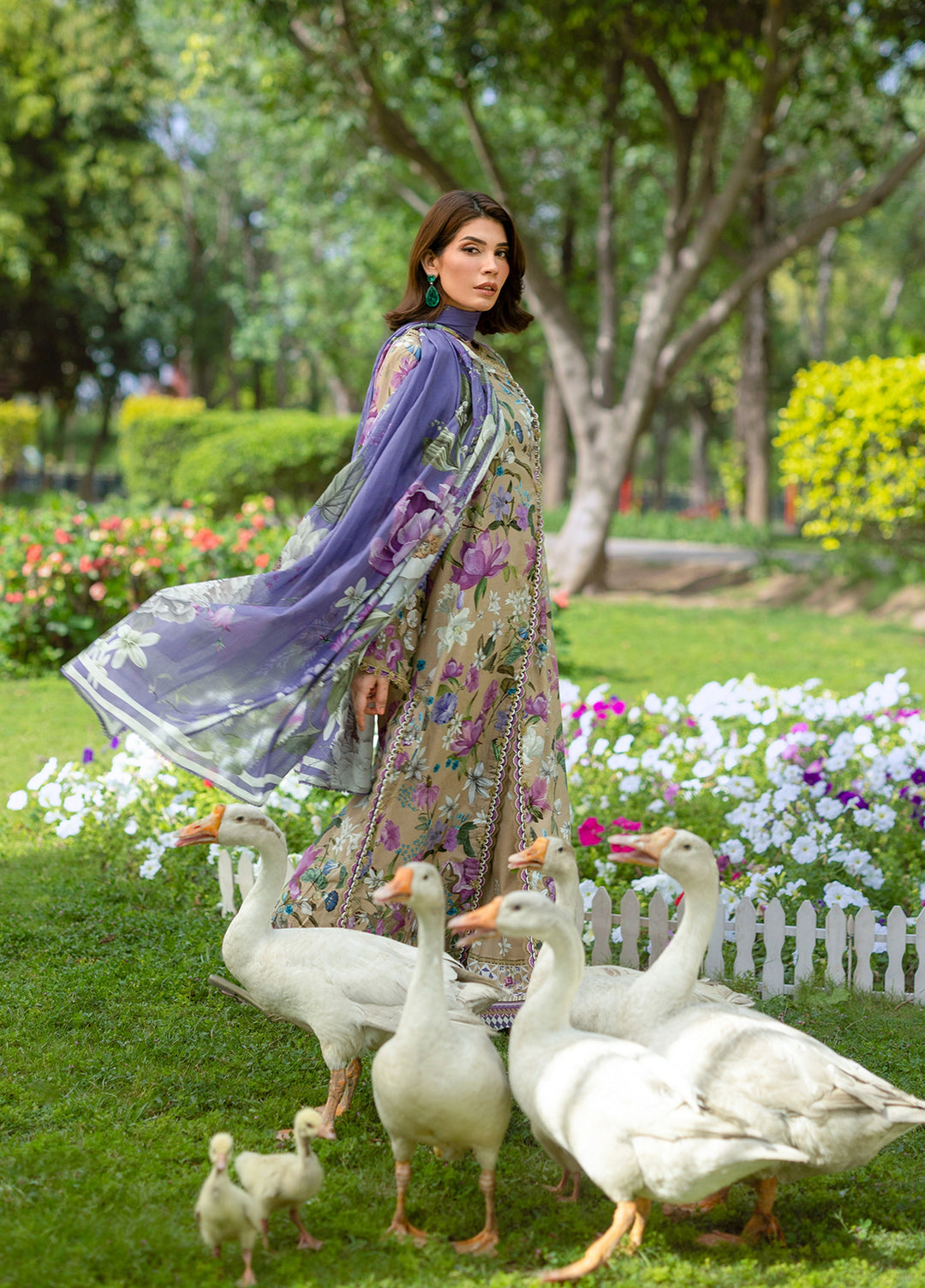 Bridgerton by Elaf Unstitched Printed Lawn 3 Piece Suit EL26ULB EPB-4A - Summer Collection