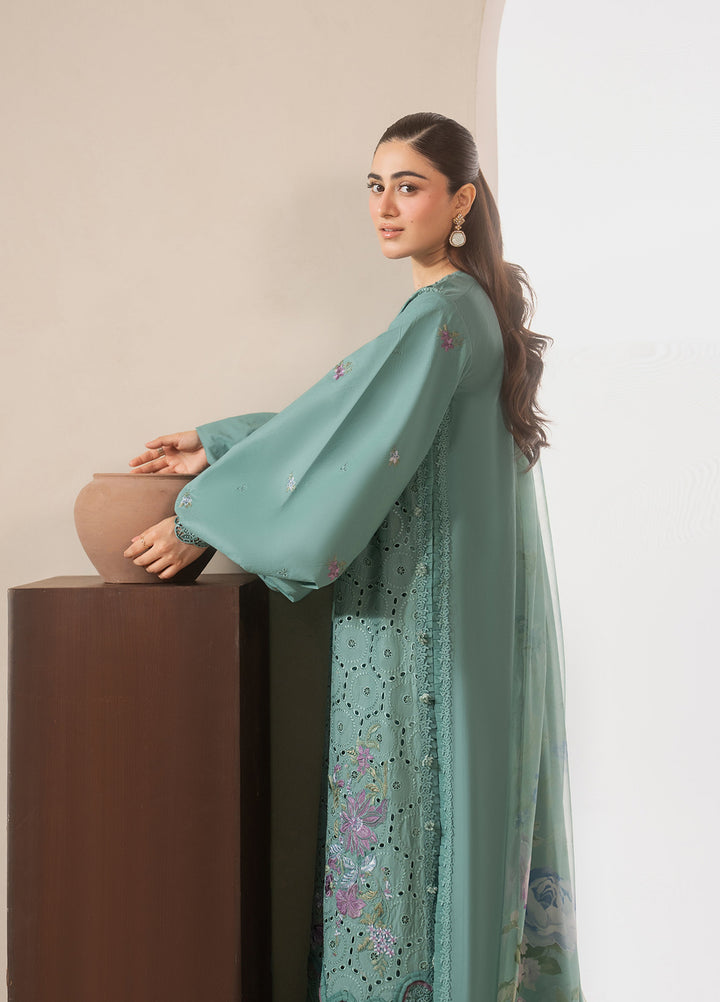 E-Craft by Elaf Unstitched Embroidered Lawn 3 Piece Suit EHC-1B Willow - Casual Collection