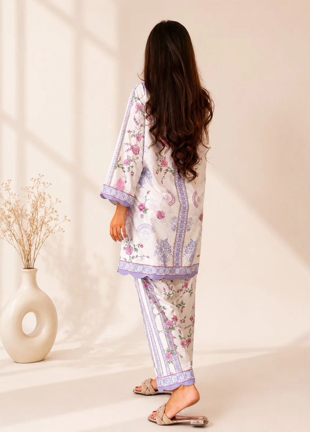 Saba Sumaiya Women RTW Printed Crepe Lawn 2 Piece Suit SS-78658 Lilac Whisper - Casual Collection