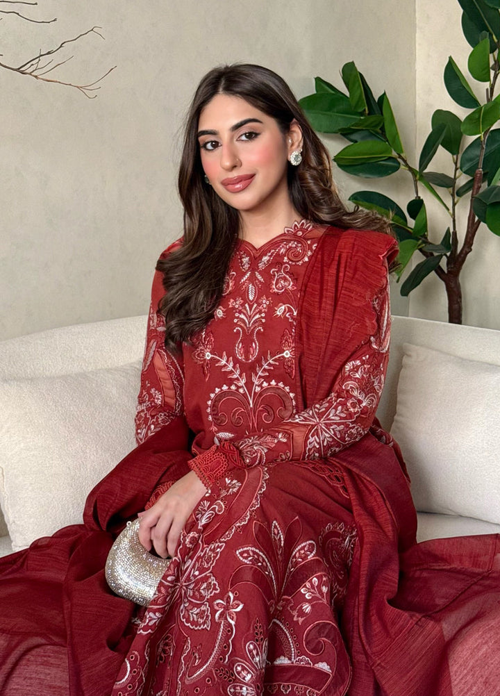 Summer Soiree by Zarposh Unstitched Embroidered Lawn 3 Piece Suit ZR26ULS Calyx - Festive Collection