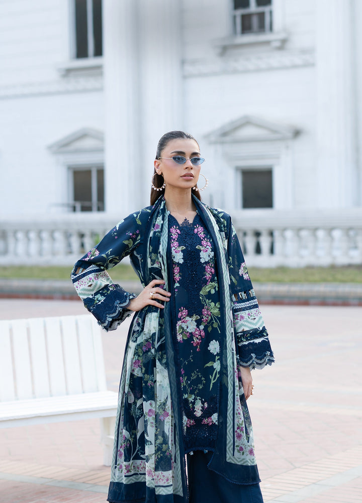 Signature by Elaf Unstitched Embroidered Lawn 3 Piece Suit EL26USLE Mariel ESG-3A - Eid Collection