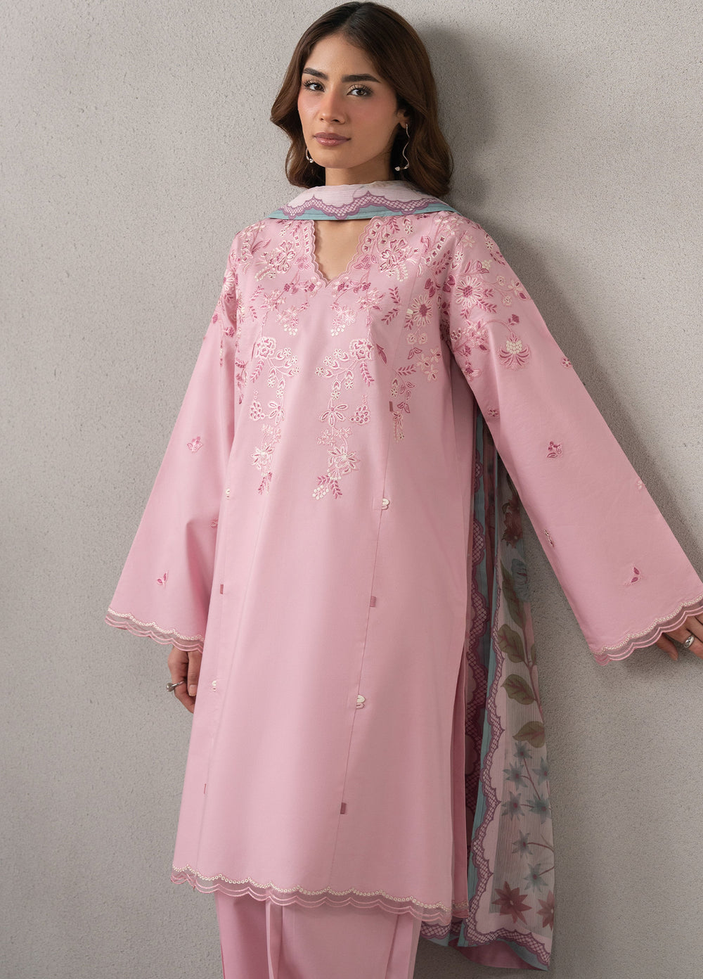 Selure by Seran Women Unstitched Embroidered Lawn 3 Piece Suit SN26ULS Florenne D-09 - Casual Collection