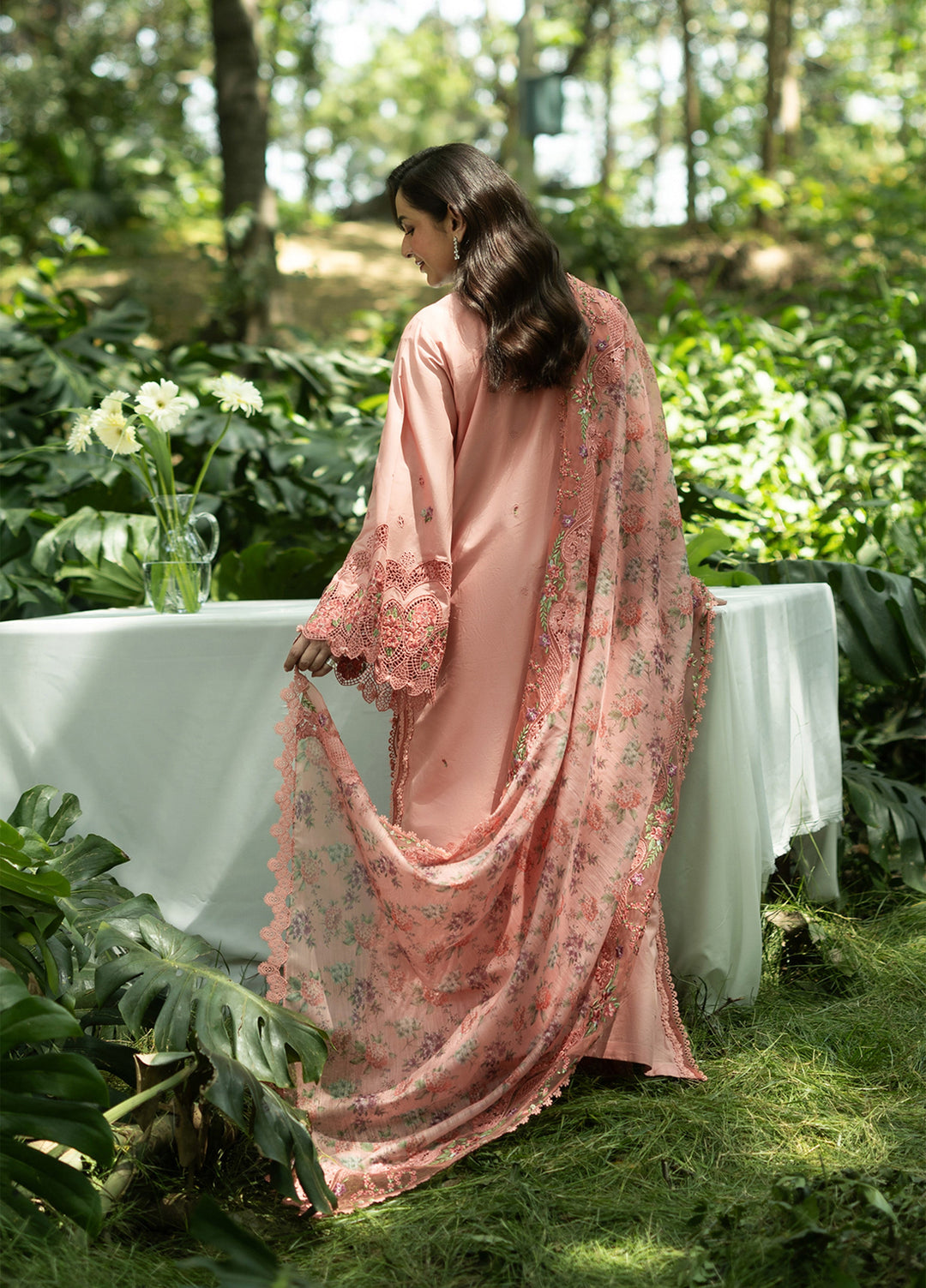 Elaf Premium Unstitched Embroidered Lawn 3 Piece Suit EL26ULF Endless Love ELQ-5A - Festive Collection