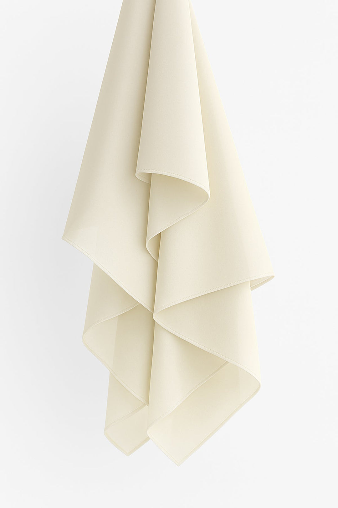 Divinely Crafted Chiffon Solids Hijab 1 Piece Cream White HJ-CHF-016 - Summer Collection