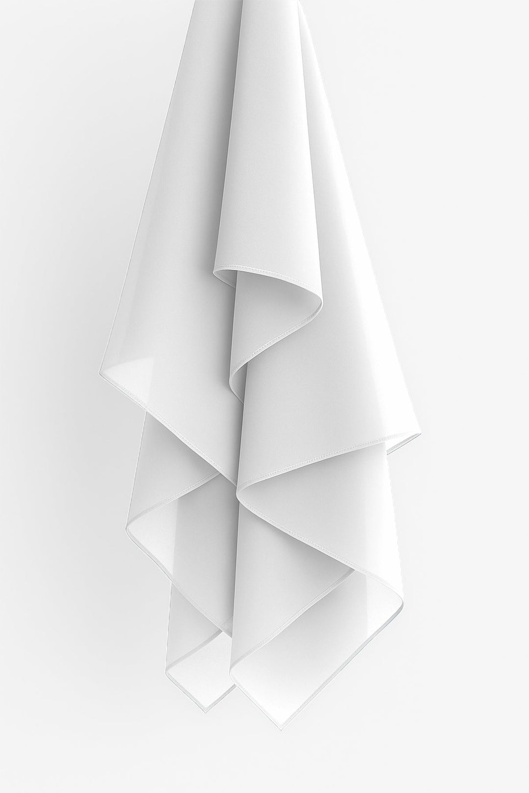 Divinely Crafted Chiffon Solids Hijab 1 Piece White HJ-CHF-003 - Summer Collection