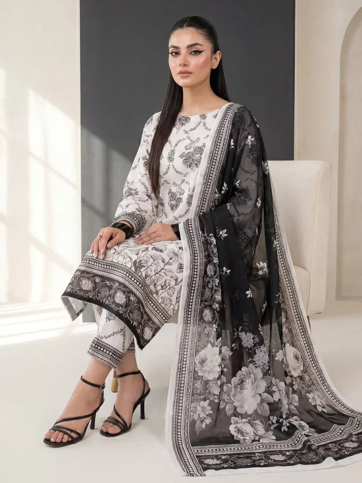 Salitex Unstitched Printed Lawn Silk 3 Piece Suit SUNS7ASI412 Casual Collection