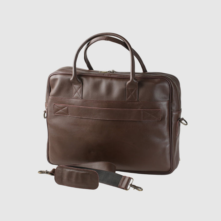 Lafanzo Unisex Leather Executive Laptop Bag Maroon - Accessories Collection
