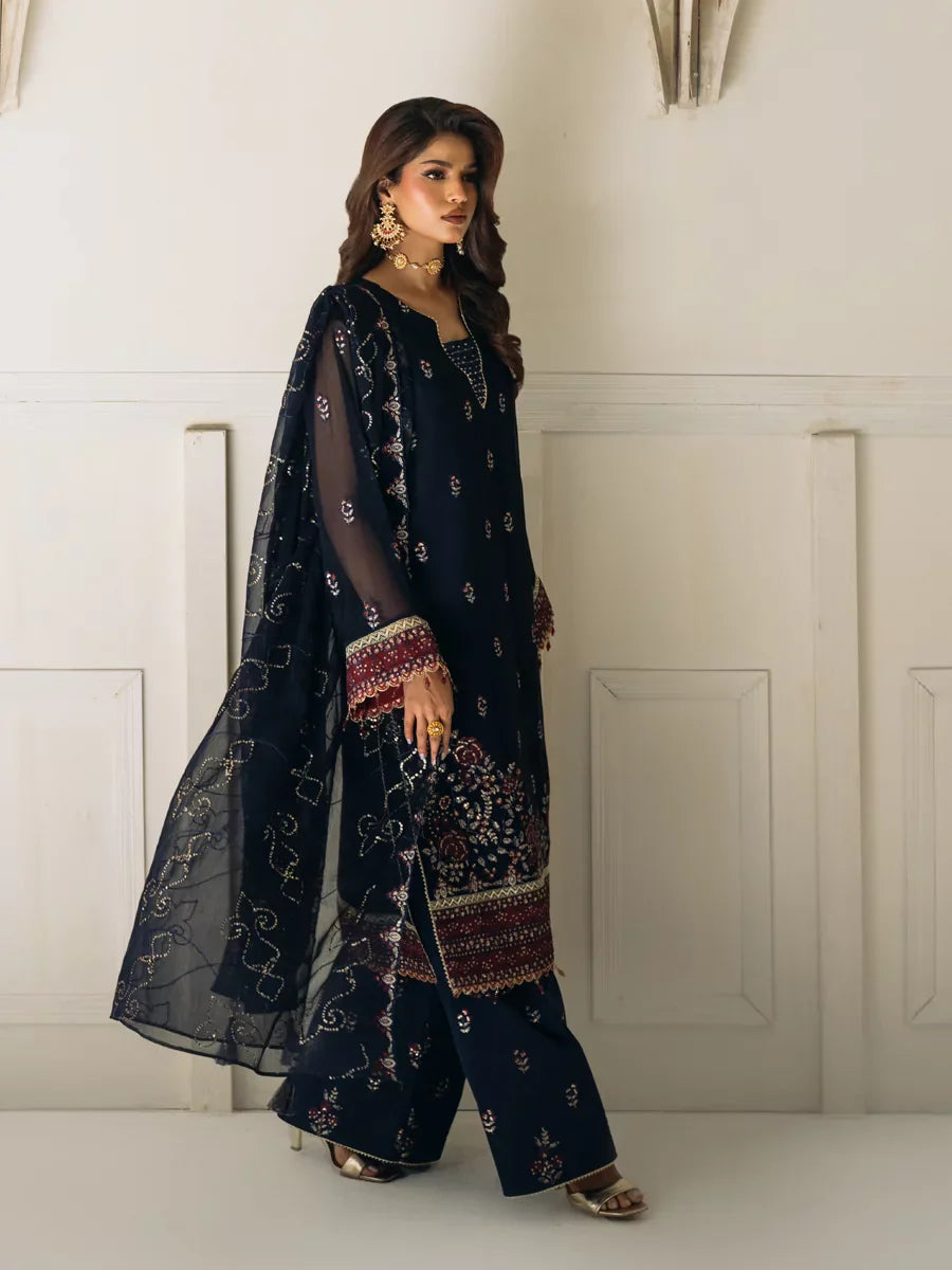 Salitex Unstitched Embroidered Chiffon 3 Piece Suit SUNS8CH510 Festive Collection