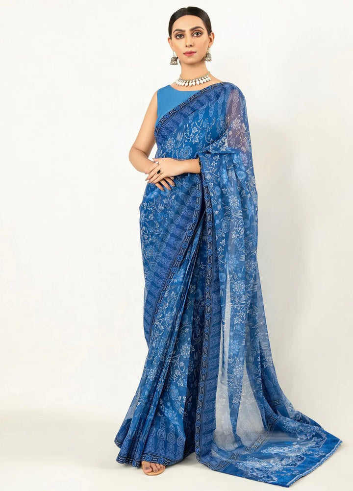 Imran Aftab RTW Printed Chiffon Saree Suit IASC 05 - Festive Collection