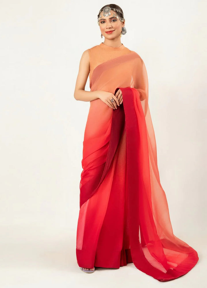 Imran Aftab RTW Printed Chiffon Saree Suit IASC 14 - Festive Collection