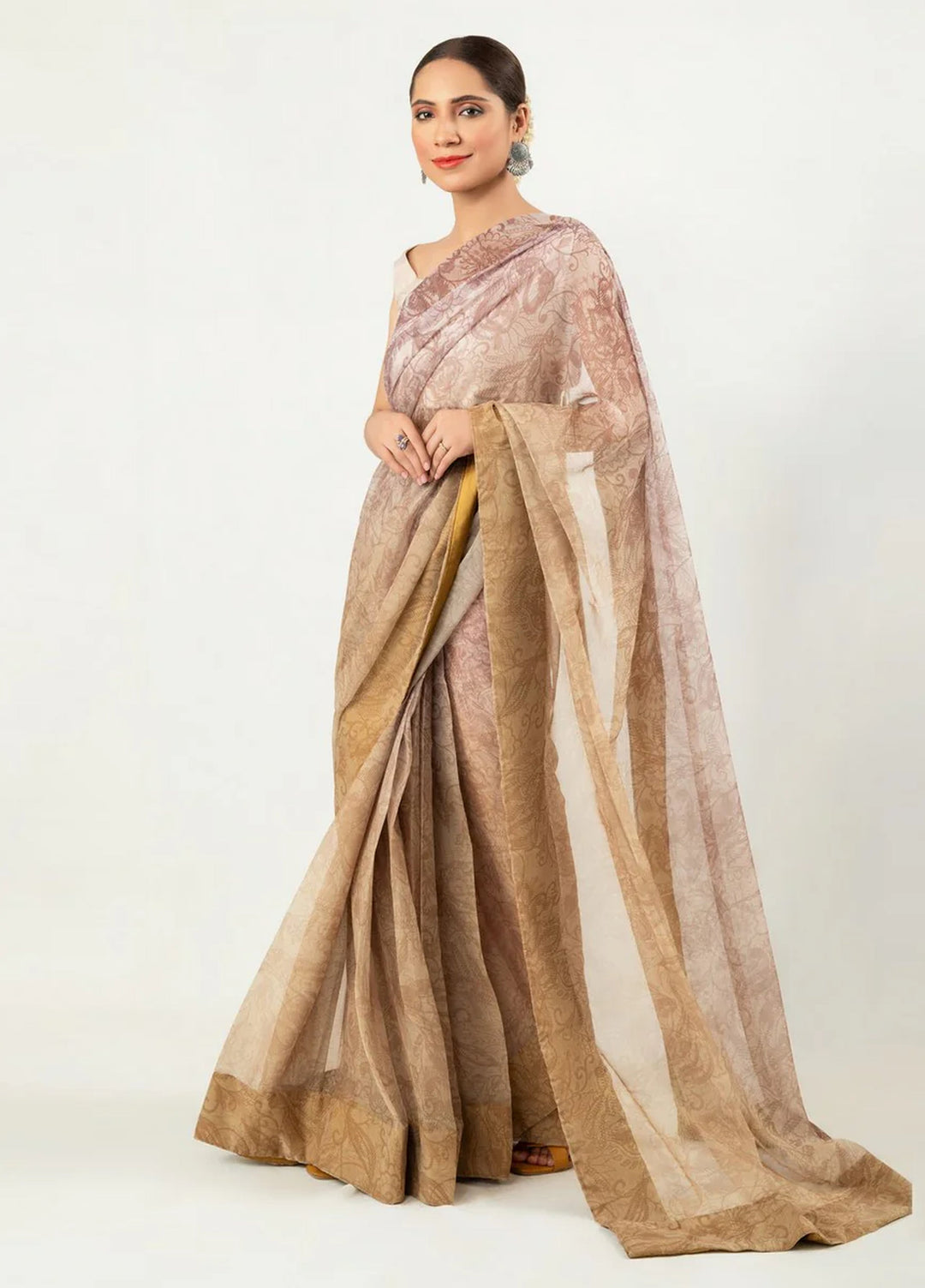 Imran Aftab RTW Printed Chiffon Saree Suit IASC 15 - Festive Collection