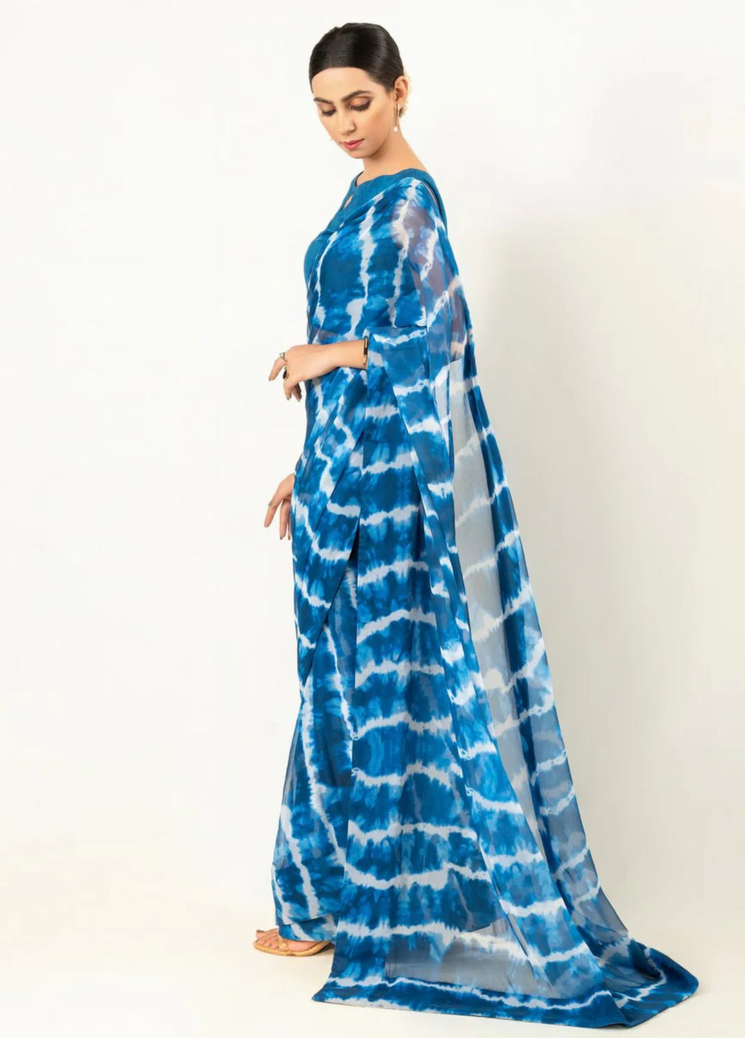 Imran Aftab RTW Printed Chiffon Saree IASC 07 - Festive Collection