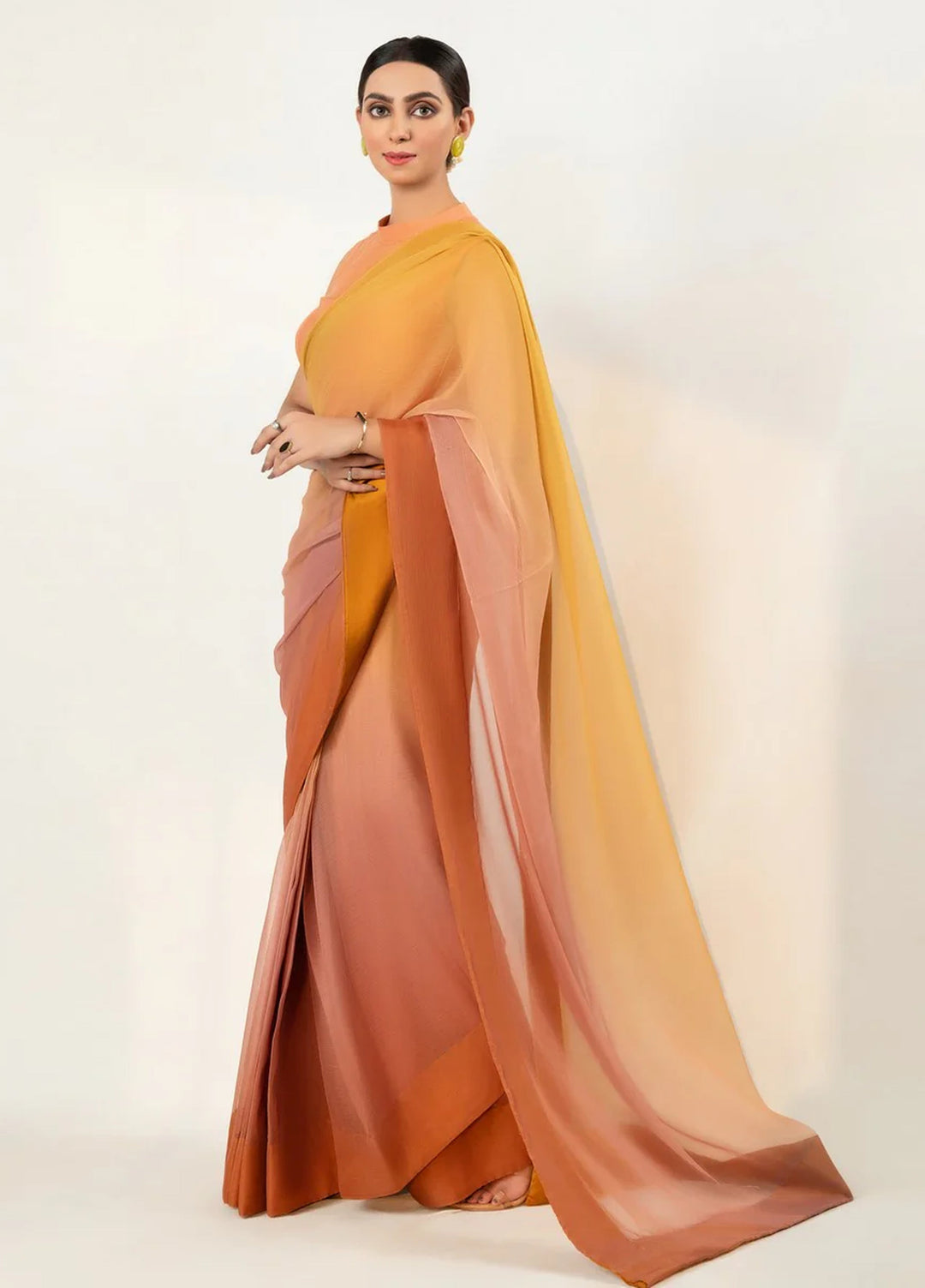 Imran Aftab RTW Printed Chiffon Saree Suit IASC 11 - Festive Collection