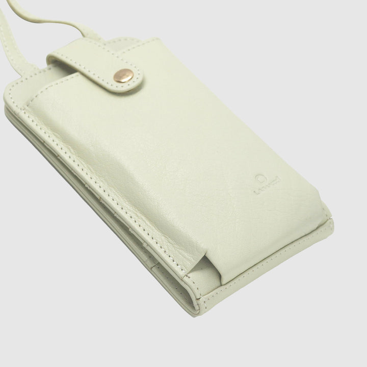 Lafanzo Unisex Leather Femora Crossbody Phone Pouch Ivory - Accessories Collection
