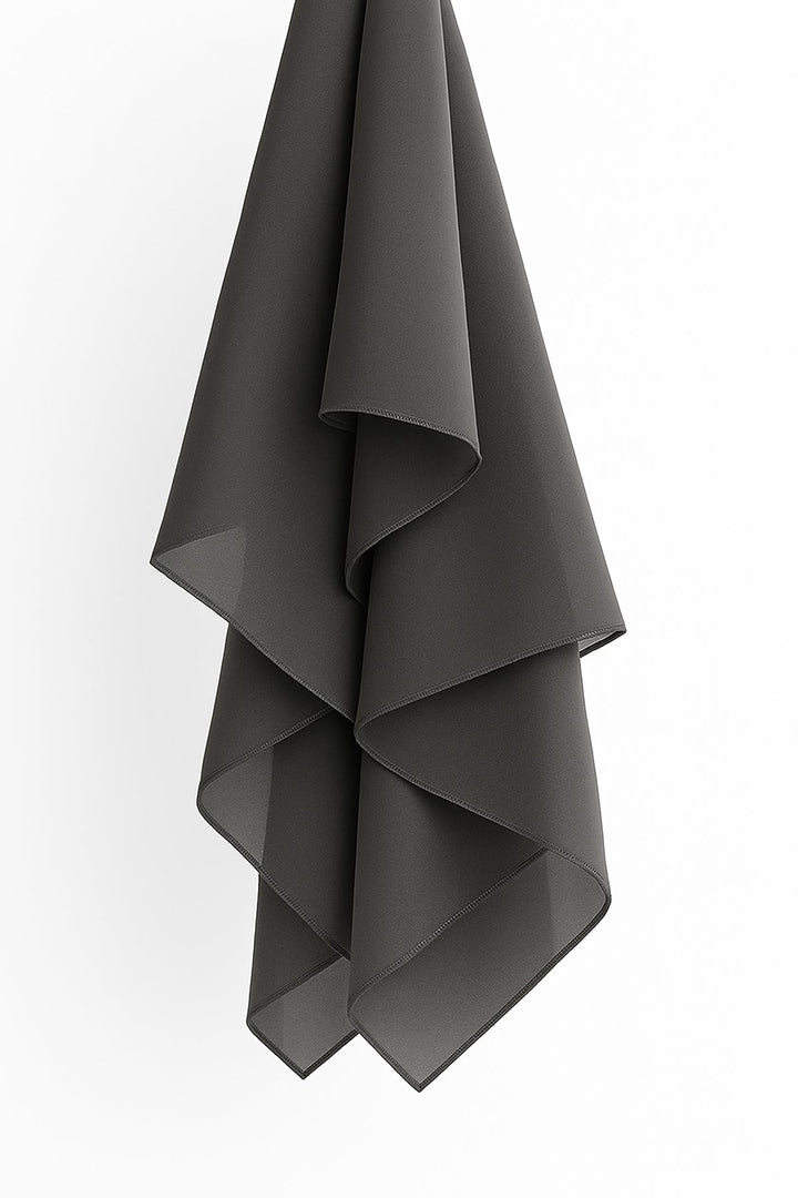 Divinely Crafted Chiffon Solids Hijab 1 Piece Grey HJ-CHF-002 - Summer Collection