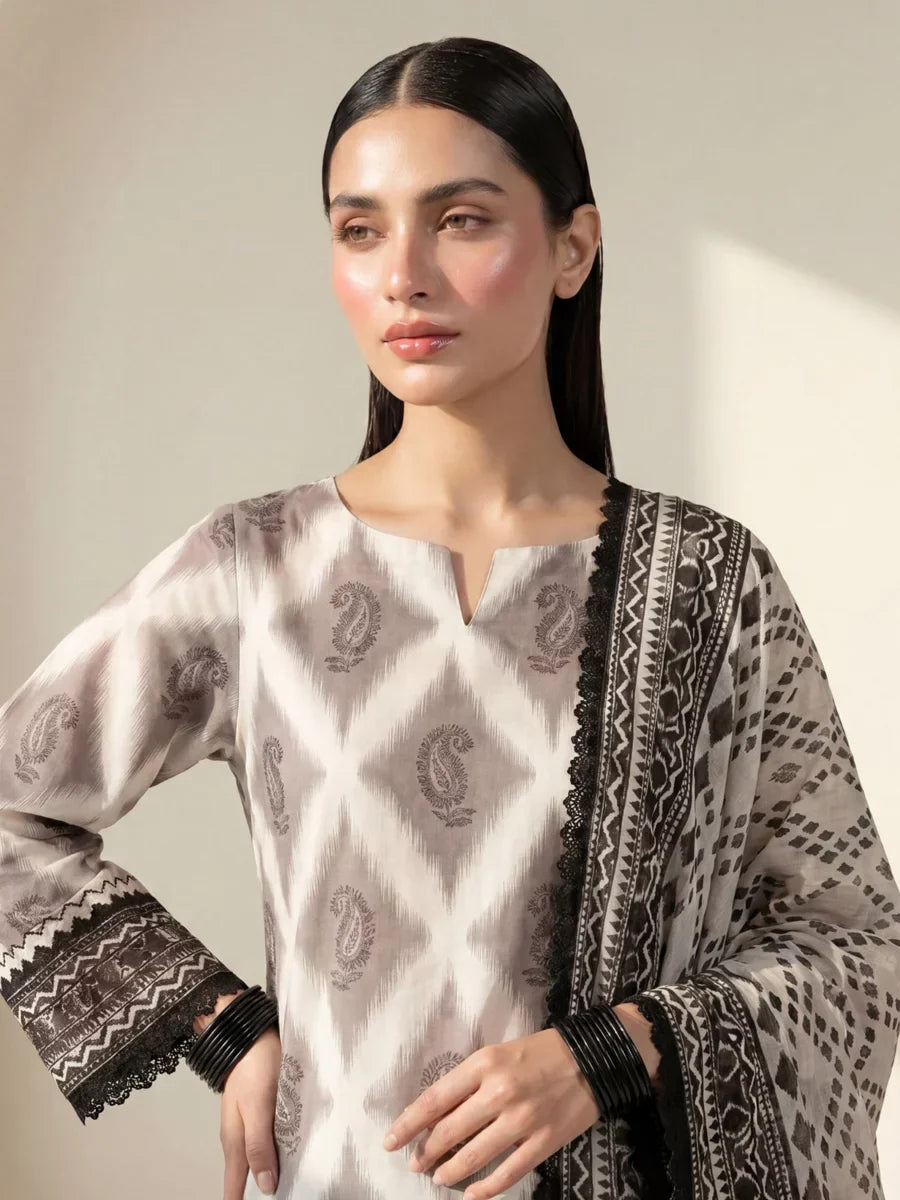Salitex Unstitched Printed Lawn Silk 3 Piece Suit SUNS7ASI414 Casual Collection