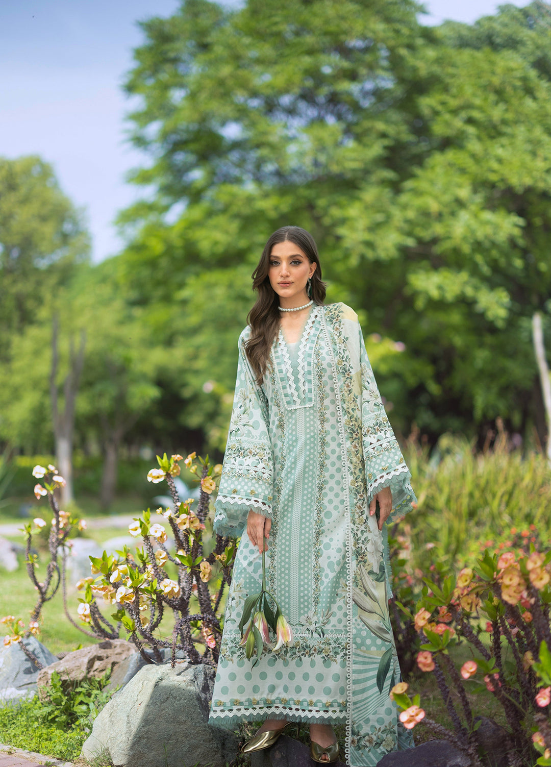 Bridgerton by Elaf Unstitched Printed Lawn 3 Piece Suit EL26ULB EPB-5B - Summer Collection