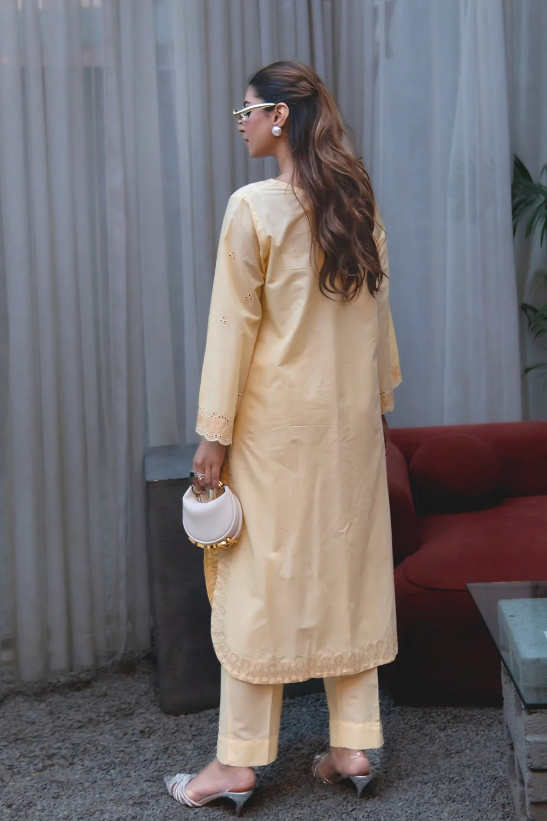 Rashid Textiles Women RTW Embroidered Lawn 2 Piece Suit D-02 Yellow - Casual Collection