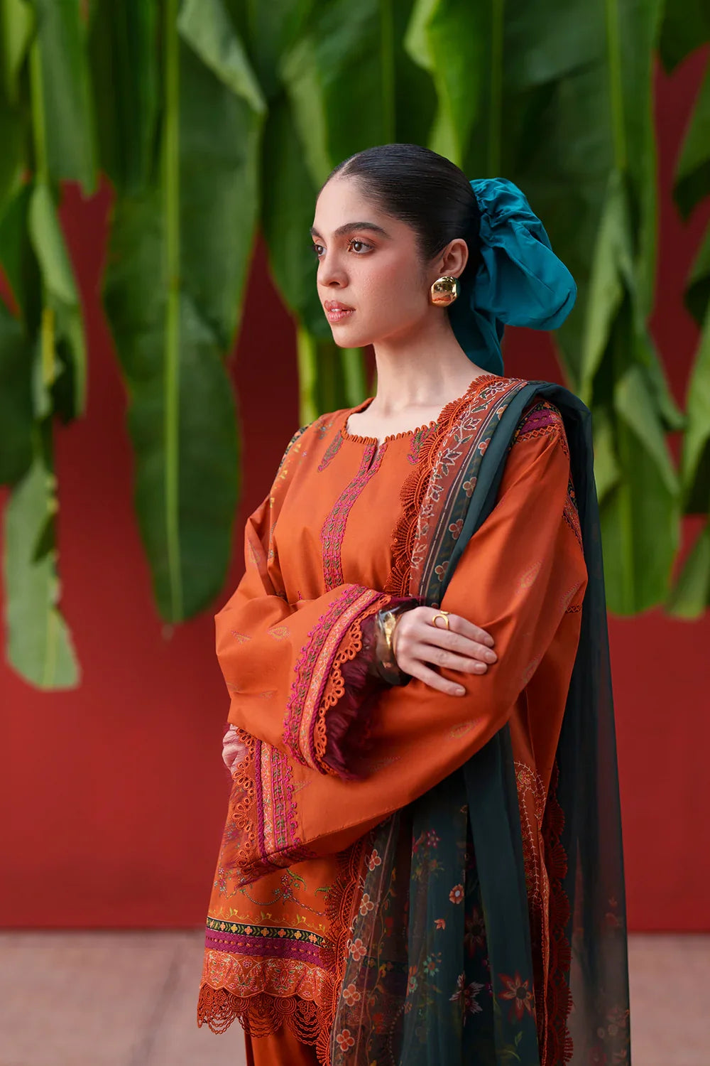 Laanem by Saira Rizwan Unstitched Embroidered Lawn 3 Piece Suit SR26ULL AZAI-B - Summer Collection
