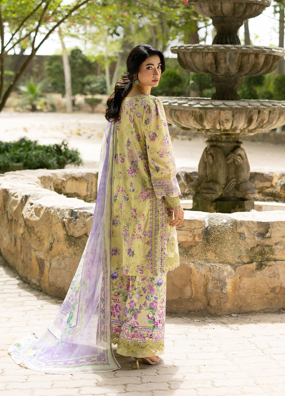 Signature by Elaf Unstitched Embroidered Lawn 3 Piece Suit EL26USLE Olivia ESG-8A - Eid Collection
