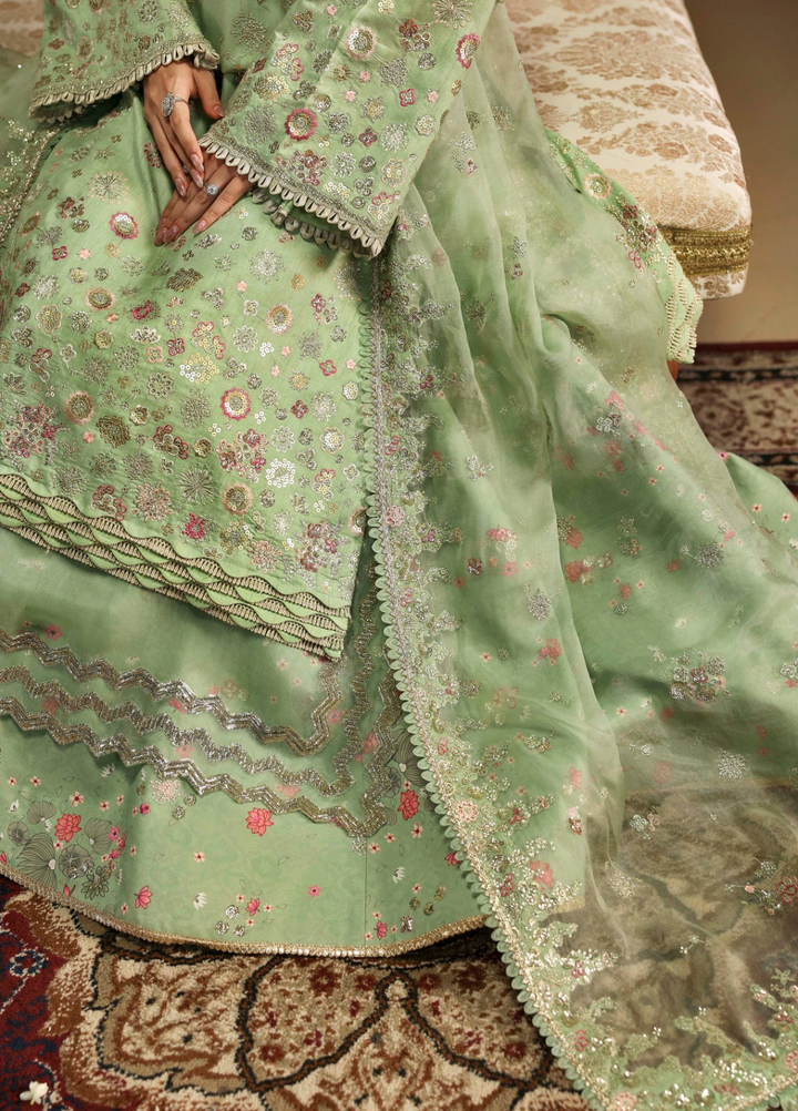 Sable Vogue Unstitched Embroidered Raw Silk 3 Piece Suit SV26UL FC-03-25 Green - Summer Collection