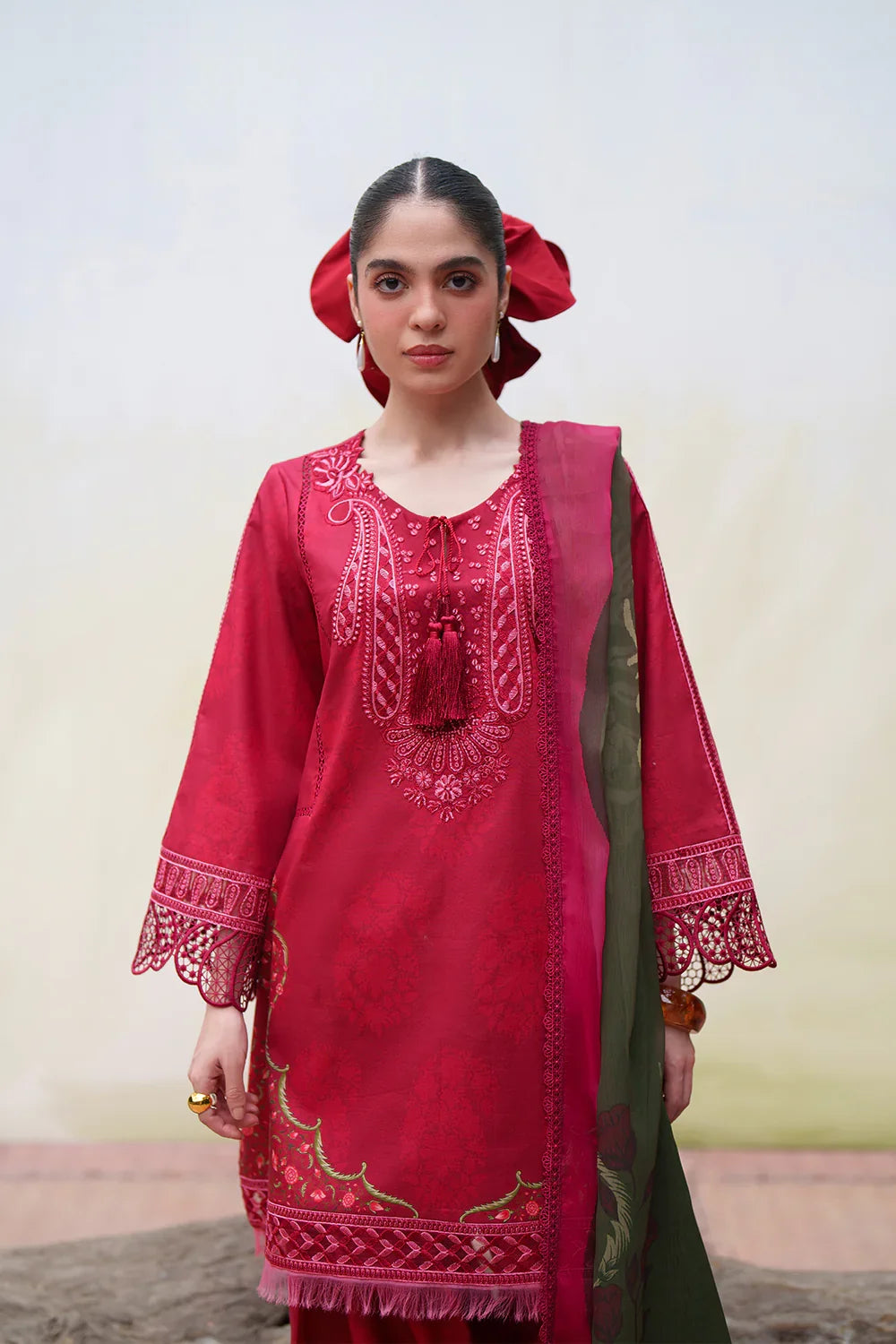 Laanem by Saira Rizwan Unstitched Embroidered Lawn 3 Piece Suit SR26ULL NAYRA-A - Summer Collection