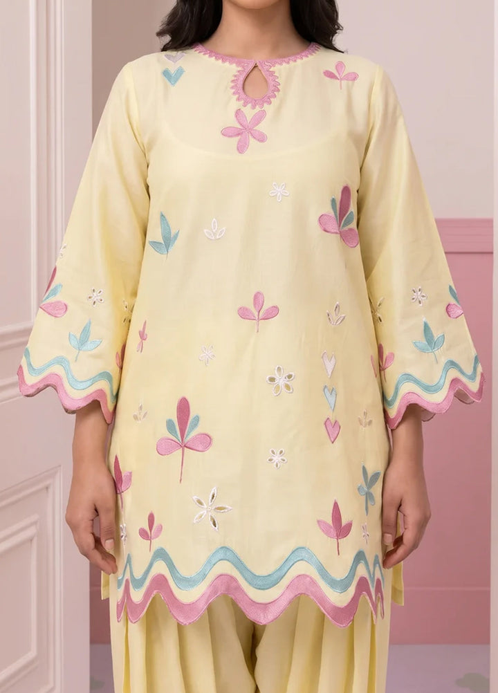 Scherezade Women RTW Embroidered Lawn Cotton 3 Piece Suit PINA COLADA - Casual Collection