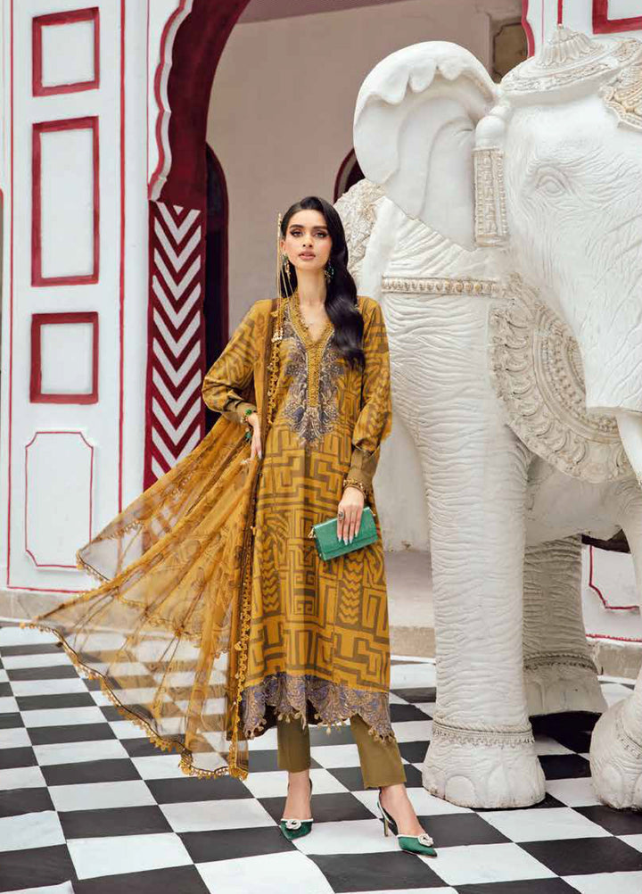 M Prints by Maria B Embroidered  Suits Unstitched 3 Piece MB25FE D-3A - Winter Collection
