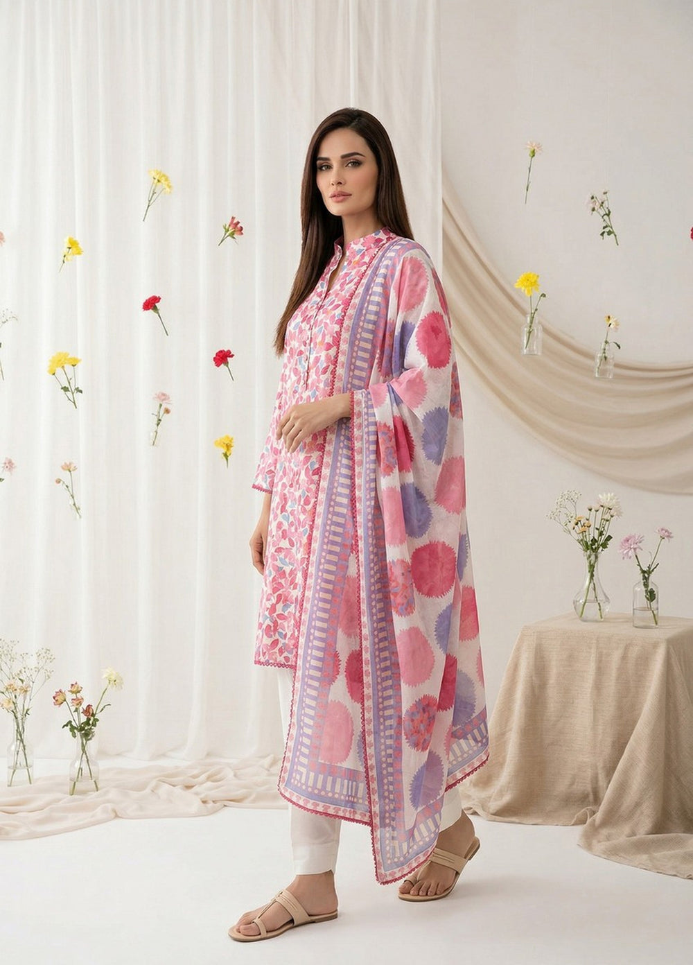 Salina by Regalia Textiles Unstitched Digital Printed Lawn 3 Piece Suit RG26ULSP D3 - Casual Collection