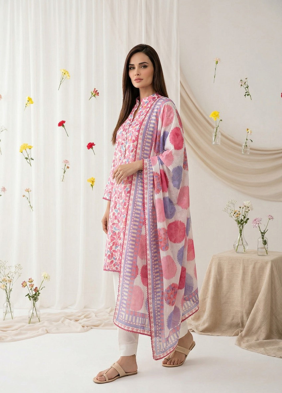 Salina by Regalia Textiles Unstitched Digital Printed Lawn 3 Piece Suit RG26ULSP D3 - Casual Collection
