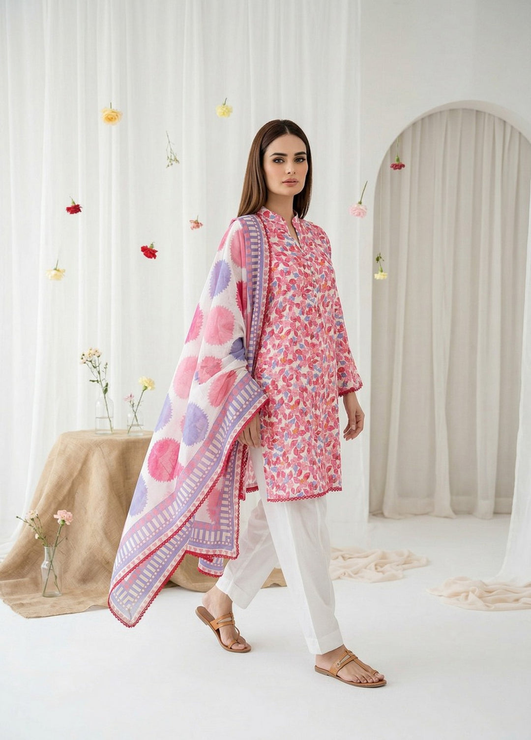 Salina by Regalia Textiles Unstitched Digital Printed Lawn 3 Piece Suit RG26ULSP D3 - Casual Collection